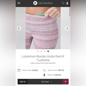 Lululemon size 6 tall 31โ